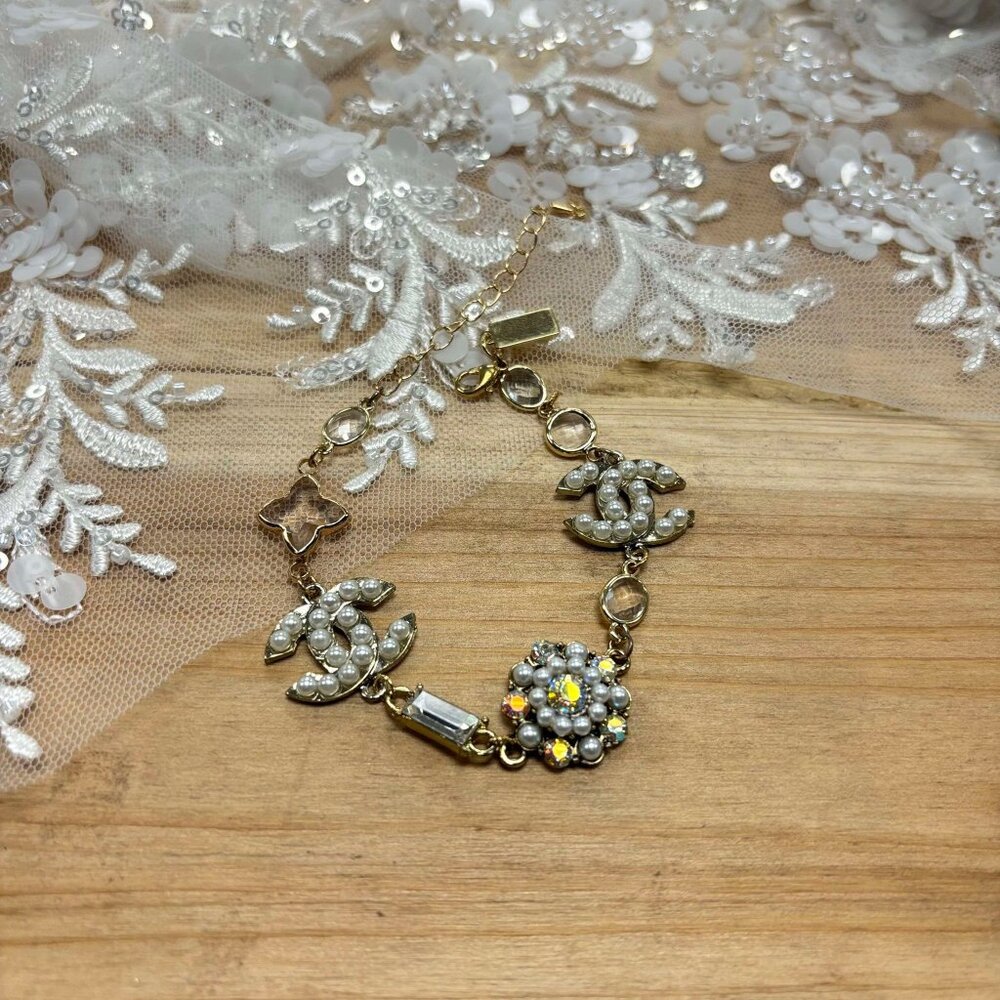 Upcycled Pearl Chanel Bracelet